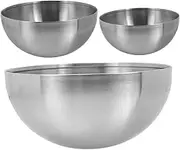 LAPYAPPE 3Pcs Stainless Steel Mixing Bowls Versatile Food Containers for Salad Noodles and Meal Prep Easy to Clean Lightweight for Kitchen Storage and Serving