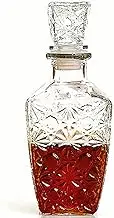 Whiskey Decanter, Elegant Liquor Carafe with Ornate Glass Airtight Stopper, Whiskey Vodka Bourbon Bourbon Brandy Liquor Juice, Lead-Free Decanter Bottle for Gift, Home, Bar, Party Decor