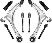 8pcs Front Lower Suspension Kit Control Arms Tie Rod Boots Inner and Outer Tie Rods Set Compatible For HONDA ODYSSEY 2005-2010