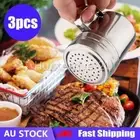 3- Kitchen Stainless Steel Salt Pepper Seasoning Spice Condiment Shaker Bottles