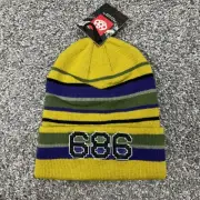 686 Big Stripes Beanie Unisex Outdoor Hat Citron One Size Fits All M1WBNE03