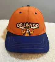 Disney Orlando Goofy's Hat Orange Adjustable Snapback NWT