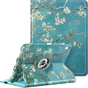 Fintie Rotating Case for iPad (A16) 11th Generation 11 Inch (2025), iPad 10th Generation 10.9 Inch (2022) - [Built-in Pencil Holder] 360 Degree Rotating Protective Stand Cover, Blossom