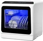 Countertop Dishwasher with 5L Built-In Water Tank& Inlet Hose Portable Mini Dish