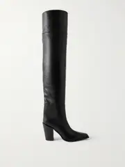 [Jimmy Choo] Jimmy Choo - Cece 80 Leather Over-the-knee Boots - Black - IT39 IT 39 Black