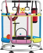 Trampoline for Kids, Update T-Handrail Adjustable Baby Toddler Trampoline with B