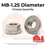 M8-1.25 A4-70 Stainless Steel Serrated Hex Flange Nuts Coarse Thread (Pick Qty)