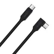Cruxtec 5m Optical Fiber USB-C to USB-C 90 Degree Angle VR Cable Black