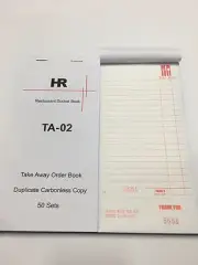 100X Large Size Duplicate Carbonless Takeaway Docket Books TA02 99X210