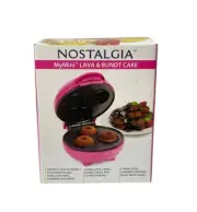Nostalgia MyMini Lava and Bundt Cake Maker Mini Electric Hot Pink NEW Sealed