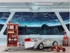 3D Spaceship Asteroid Wallpaper Wall Mural Removable Self-adhesive 30