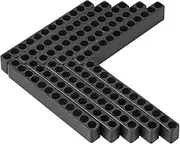 Toolcool 10 Pcs 12 Holes Hex Bit Holder Organizer Screwdriver Bit Holder 1/4 Inch Bit Storage Flexible Plastic - Black