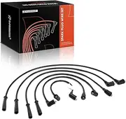 A-Premium 6PCS Spark Plug Wires Compatible with Chrysler Town & Country, New Yorker, LeBaron & Dodge Challenger, Colt, Ram 50 & Mitsubishi Galant & Fiat 124 & Plymouth Arrow Pickup & Mazda B2000