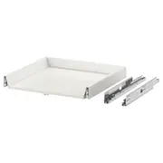 EXCEPTIONELL drawer, low with push to open, white, 60x60 cm