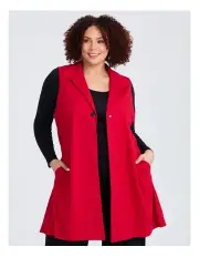 [Taking Shape] Ponte Off Duty Odette Vest Red