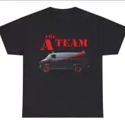 A Team Van Black Unisex T Shirt NEW Retro Style TV Show 70s 80s Mr. T