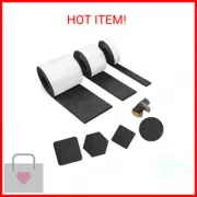 3 Rolls Felt Tape with Adhesive Backing, Adhesive Felt Pads for Furniture, Rocki