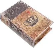 HOMOCONO Retro Book Shaped Storage Box Vintage Decorative False for Home Office Chic Tabletop Ornament for Jewelry Trinket Organization Design
