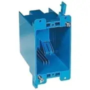 Thomas & Betts B120R One-Gang Old Work Outlet Box, PVC, Blue (Pack of 50)