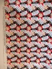 Date MIKE Michael Scott "The OFFICE" RED Cotton Fabric SBTYX43" NEW