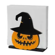 Thanksgiving Pumpkin Halloween Napkin Holder for Table,Wood Pumpkin Napkin