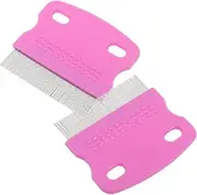 Totority 2pcs Comb Hair Comb Dandruff Comb Fine Tooth Comb for Dandruff Metal Comb for Small Comb Comb for Hair Fine Tooth Combs for Nit Comb Stainless Steel Violet