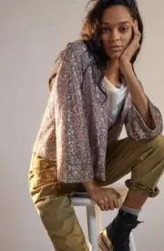 NWT Anthropologie Zaya Sequin Kimono Jacket Size Large Z332-14