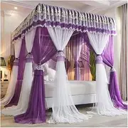Bed Canopy Princess Style Lace Tent, Floor-to-Ceiling Mosquito Net/Bed Curtain with Stainless Steel Bracket, Easy to Install (Color : A8, Size : 150x200x210cm)