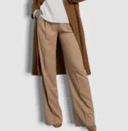 $725 Max Mara Women's Brown Silk Zorro Trouser Pants Size 10