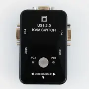 USB 2 Ports KVM Key-Press Switch Device Keyboard Monitor For Desktop/Computer e
