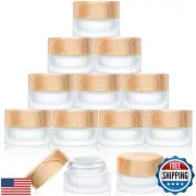 Geiserailie Glass Cosmetic Containers Empty Sample Jars with Leak Proof Lids
