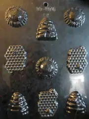 BEE HONEYCOMB SUNFLOWER ASSORTMENT CHOCOLATE MOLD bees hives sunflowers honey