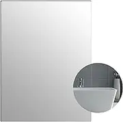 Olicky Self Adhesive Mirror Tiles 40x30 cm, Acrylic Mirror Wall Stickers for Home Decoration, Bathroom Mirror, Bedroom Walls