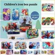 Kid Brain Training Toy Table Game Cartoon Spiderman Frozen 60 Pcs Jigsaw Puzzles