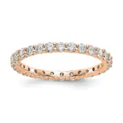 1.0ct Natural Diamond Wedding Ring Womens Stackable Eternity Band 14k Rose Gold