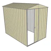 Build-a-Shed 1.5 x 2.3 x 2.3m Front Gable Single Sliding End Door Shed - Cream