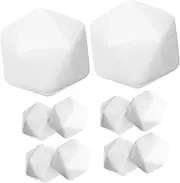 SOPOTUTU 12pcs Blank Polyhedral Dices for Sided Educational Dices for Classroom Activities Math Practice DIY Crafts and Creative Learning Construction for Versatile Use