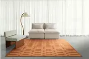 Tudor Rust Printed Washable Rug