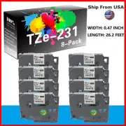 8PK P Touch Label Tape TZe231 Label Tape TZe-231 for PT-1090 Laber Makers