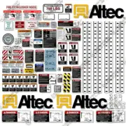 Fits Altec AN55E Decal Kit Bucket Truck - Warning Stickers - 3M Vinyl!