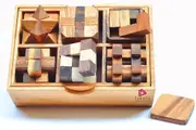 STEM brain teaser puzzle set, 6 wooden mechanical puzzles, the perfect gift for kids that already solve the Rubik's cube