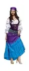 Sexy Gypsy Moon Peasant Outfit Adult Halloween Costume Size Small
