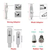 Dental Saliva Ejector Suction Strong/Weak Rubber Snap Tips/Lever Valve/Adaptor