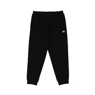 【Dickies】男款黑色純棉三色Logo標誌縮口褲｜DK011022BLK