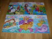 6 Bible Fun Stories Colortivity Activity & Coloring Books Lot Home School FREESH