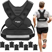 Aduro Sport Adjustable Weighted Vest Workout Equipment, 4-10lbs/11-20lbs/20-32lbs/26-46lbs Body Weight Vest for Men, Women, Kids