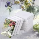 10pcs 7x5cm White Blank Mini Cotton Stretched Canvas Board Acrylic Oil Paint Art