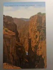 Linen Postcard Montrose CO Colorado Black Canyon of the Gunnison