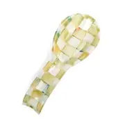 MACKENZIE CHILDS PARCHMENT CHECK SPOON REST BNWT