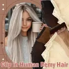 CLEARANCE 100% Remy Clip In Human Hair Extensions Remi Full Head One Piece Weft